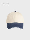 The Vintage Cap Contrast Peak - Natural / French Navy - delante