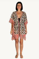 KURTA ALGODON ESTAMPADO LEOPARDO