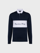 The Equestrian Society Polo - French Navy/White - delante