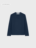 The Iconic Unisex Long Sleeve Tshirt 2.0 - French Navy - delante