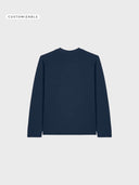 The Iconic Unisex Long Sleeve Tshirt 2.0 - French Navy - detrás