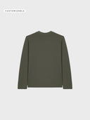 The Iconic Unisex Long Sleeve Tshirt 2.0 - Khaki - detrás