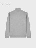The Iconic Unisex Zip-Thru Sweatshirt - Heather Grey - detrás