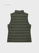 The Iconic Women Vest - Khaki - detrás