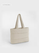 The Quilted Tote Bag - Ivory - delante