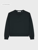 The Urban Crop Women Sweatshirt - Black - delante