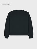 The Urban Crop Women Sweatshirt - Black - detrás