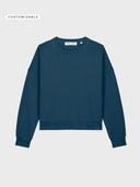 The Urban Crop Women Sweatshirt - Deep Teal - delante