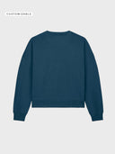 The Urban Crop Women Sweatshirt - Deep Teal - detrás