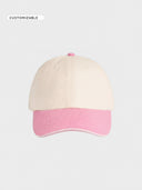 The Vintage Cap Contrast Peak - Natural / Pink - delante