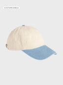 The Vintage Cap Contrast Peak - Natural / Sky - lateral