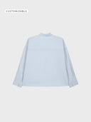 The Women Crop Shirt - Summer Blue - detrás